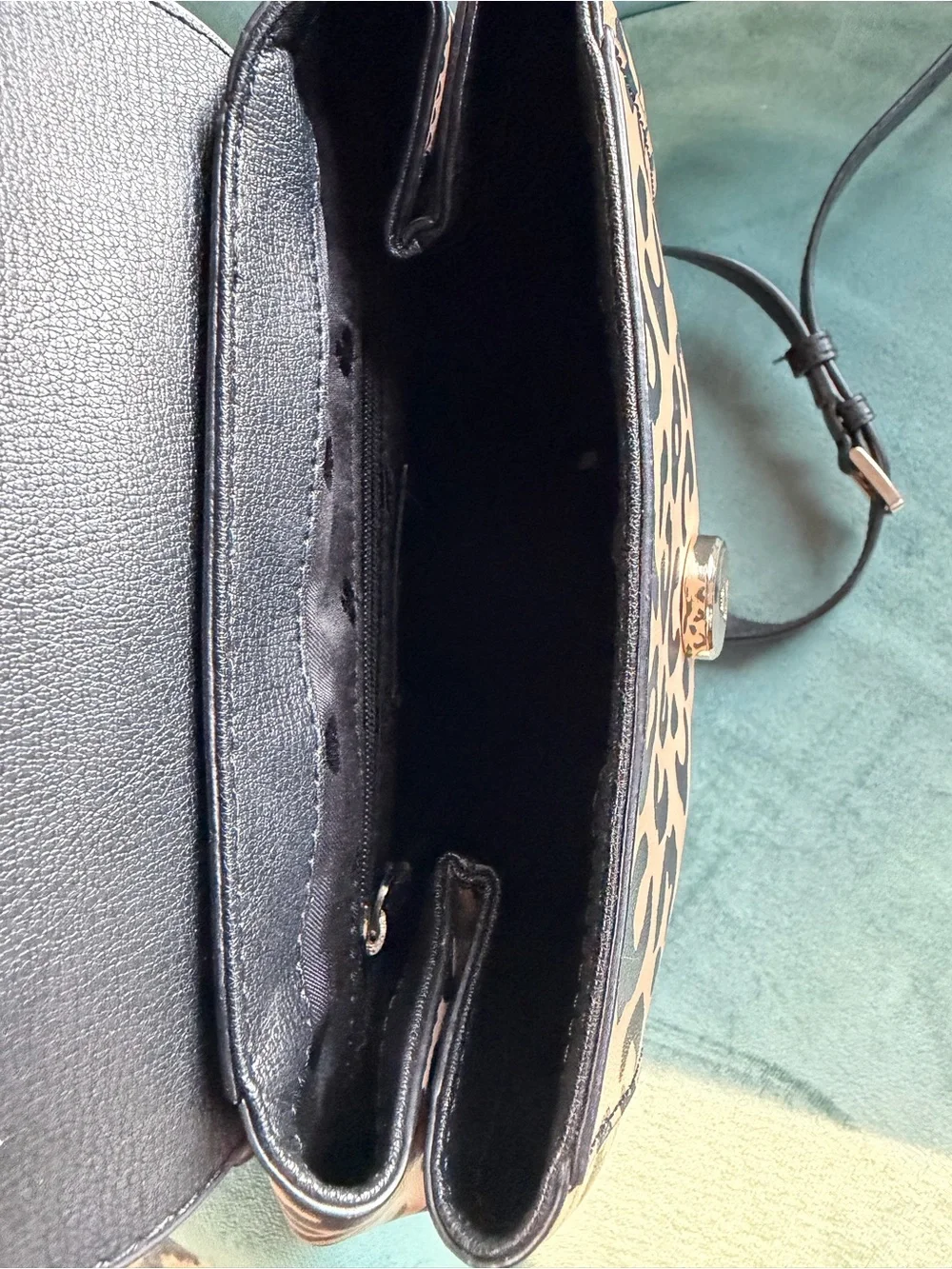 kate spade Leopard Print Backpack with Black Flap